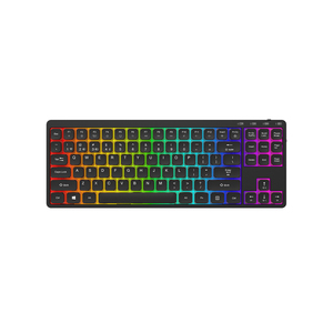 Fabricación OEM RGB 18 efecto retroiluminado teclas multifunción Teclado mecánico de bajo perfil para juegos y uso en la oficina