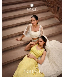 Lehengacholi พิมพ์ลาย Lavisa สำหรับผู้หญิงในสไตล์ราชสถานนีพร้อมเสื้อปักหนา