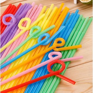 方便的彩色一次性可弯曲吸管艺术家塑料吸管长塑料吸管