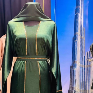 2024 Dubai Abaya güzel siyah renk müslüman geleneksel abaya el iş kaftan geleneksel islam giyim kadınlar için