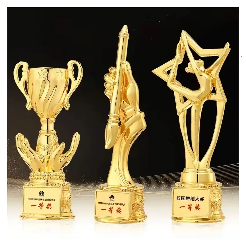Piala logam kualitas tinggi kustom trofi sepak bola Golf bola basket Penghargaan Eropa trofi sepak bola trofi logam kualitas Premium standar