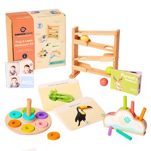 Montessori Learning Wooden Toys Box 6: 1 Year+ | Child Development, Sensory Learning, Fine Motor Skills | <strong>Problem</strong> Solving - Product Image 1