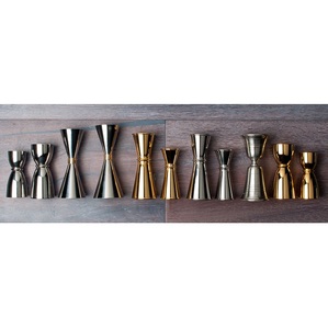 Yeni altın gravür Peg meajijigger 30 & 60 ml ölçüm çubuğu aracı çift taraflı Jigger - Product Image 6