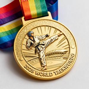 Benutzer definierte vergoldete Taekwondo Grading Martial Arts Medaille Bulk Großhandel Personal isierte koreanische Sport Andenken Taekwondo Medaille - Product Image 2