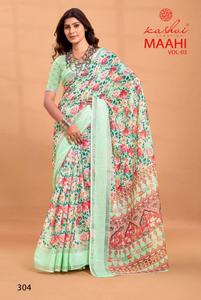 Kashvi oluşturma keten Saree üreticisi hindistan toptan Vol 3 Maahi Sarees hint ve pakistan giyim - Product Image 2