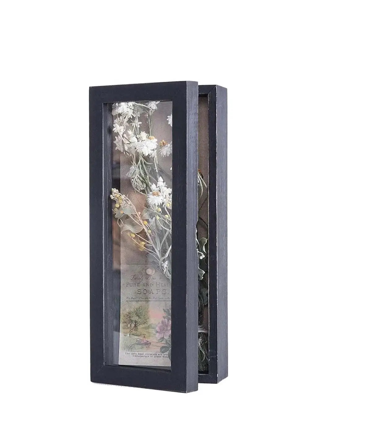 Alta Qualidade Atacado 3d Photo Frame Caixa De Sombra De Madeira Quadro para Objetos Lembranços Display