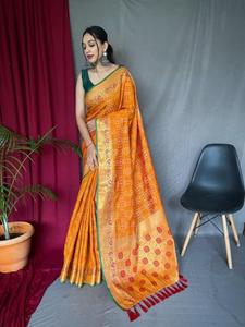 Nagma-vol-3 pure patola fusion silk Indian saree wholesaler - Product Image 3