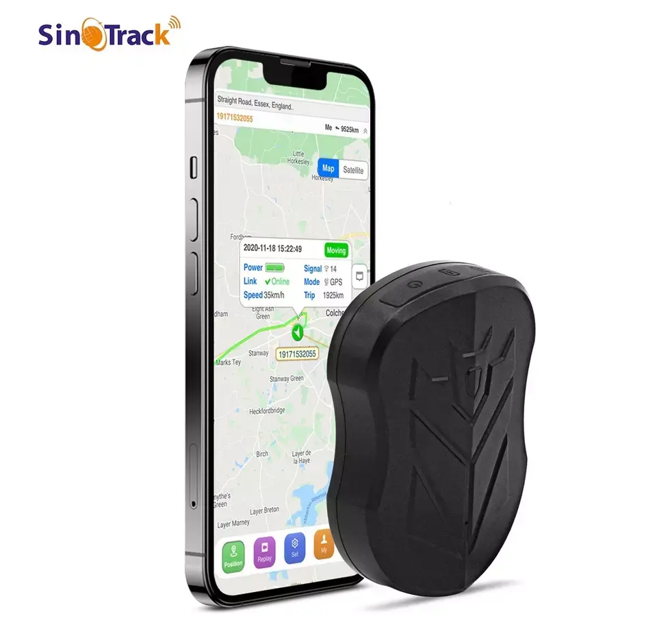 Sinotrack อุปกรณ์ติดตามแบบเรียลไทม์แบตเตอรี่แบบไร้สายติดตั้งง่ายเครื่องติดตาม GPS กันน้ำ ST-905