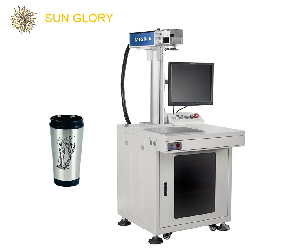 Sunglory CNC автоматический чайник для изготовления машины маркировочная маркировка поверхности бутылки маркер фляга лазерный принтер Логотип УФ лазерная маркировочная машина