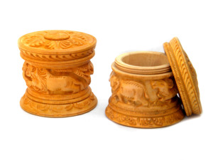 Hint el işi oyma kavanoz ve kutu depolama malzemesi ve konteyner aslan ağaç oyma çok amaçlı kavanoz kapaklı fil ağacı - Product Image 2