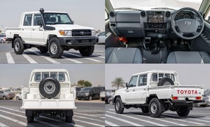 Tyota קרוזר בקתת כפול 4 x4 דיזל טנדר 4.5l עם תיבת הילוכים ידנית תיבת היגוי ימין בד מושבים מצב טוב