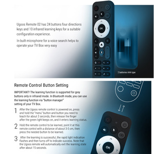 UGOOS UR02 BT ses uzaktan kumanda Ugoos AM8 AM6B X4 X4Q TOX3 TOX4 için jiroskop değiştirme ile Google ev için Android TV kutusu - Product Image 4