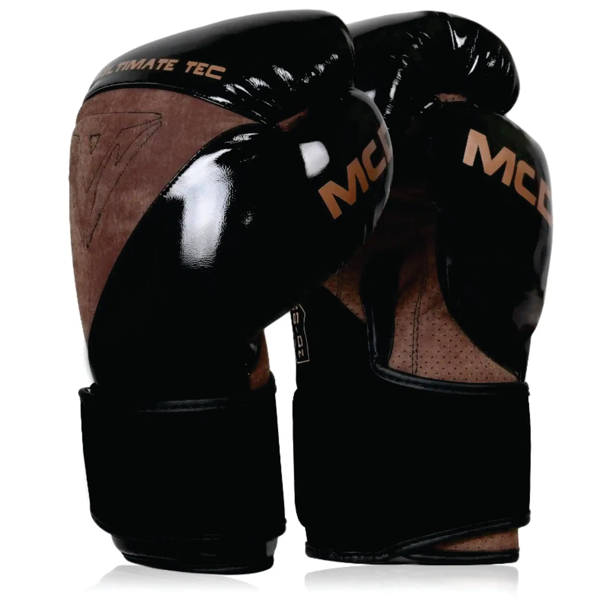 Venta al por mayor de alta calidad negro 12oz guantes de boxeo adulto profesional con cordones de cuero ganador logotipo personalizado guantes de boxeo