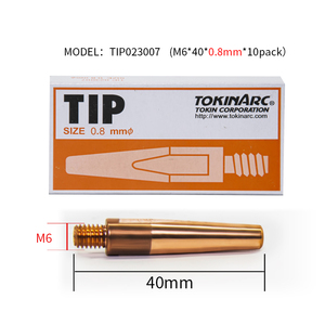 Kaynak robotu Tokinarc için iletken ucu dayanıklı ve yanan krom zirkonyum bakır temas ipuçları dayanıklı - Product Image 4