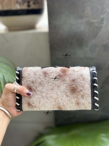 2025 xu hướng sản phẩm Tay dụng cụ khắc da ly hợp điện thoại trường hợp thẻ phong cách da bò lông Ví đa sử dụng phương Tây Ví - Product Image 3