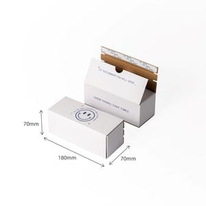 Günstiger Preis Wellpappe mit Tränenst reifen Box benutzer definierte doppelseitig bedruckte Boxen entwerfen Sie Ihr Logo RTS rosa/schwarz/weiß Papier box