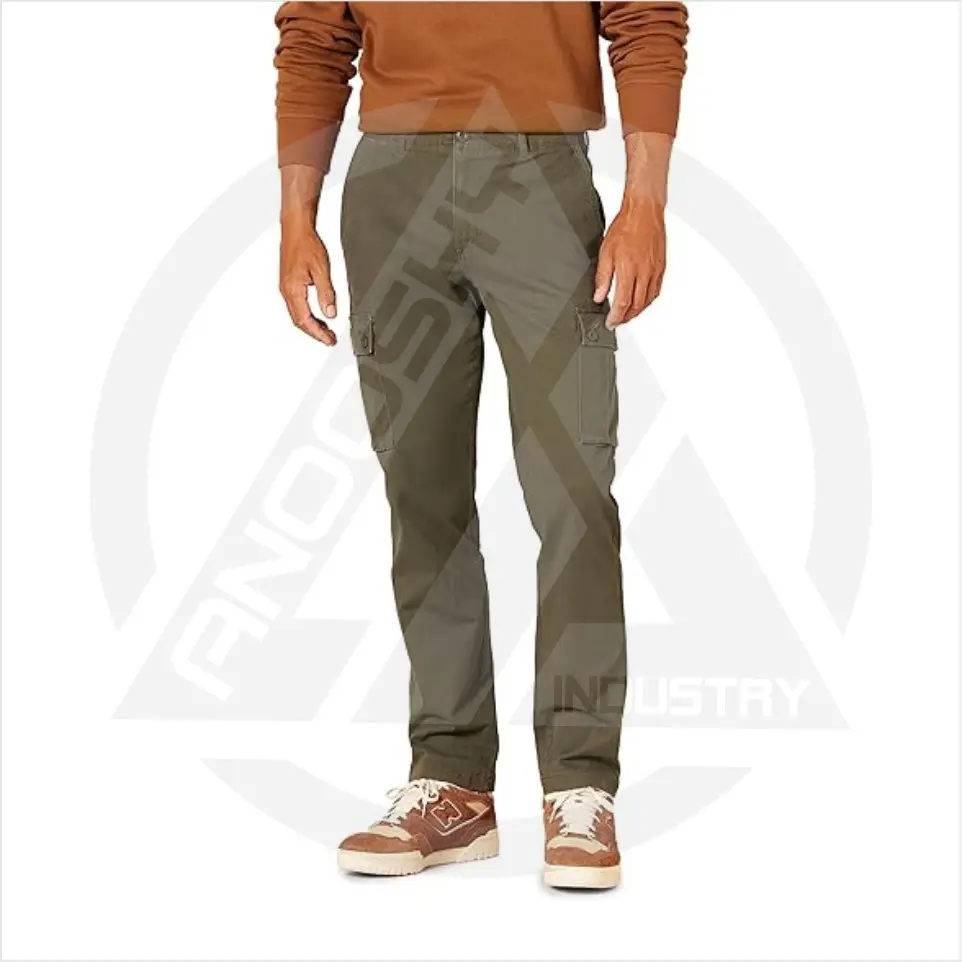 Pantalon cargo extensible 100% coton pour homme, également personnalisé selon la demande des clients