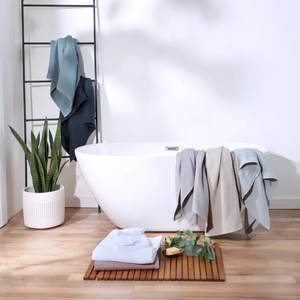 100% Cotton Waffle Twist Bath <strong>Towel</strong> Lightweight and Absorbent <strong>Dual</strong>-Texture Soft Comfort Fast Drying Available in 7 Colors - Product Image 4