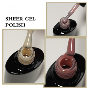 ICE NOVA Sheer <strong>Gel</strong> Polish Milky <strong>Pink</strong> Jelly Hema Free Transparent Semi Transparent Nude Varnish Gentle Suitable Spring and Summer - Product Image 4