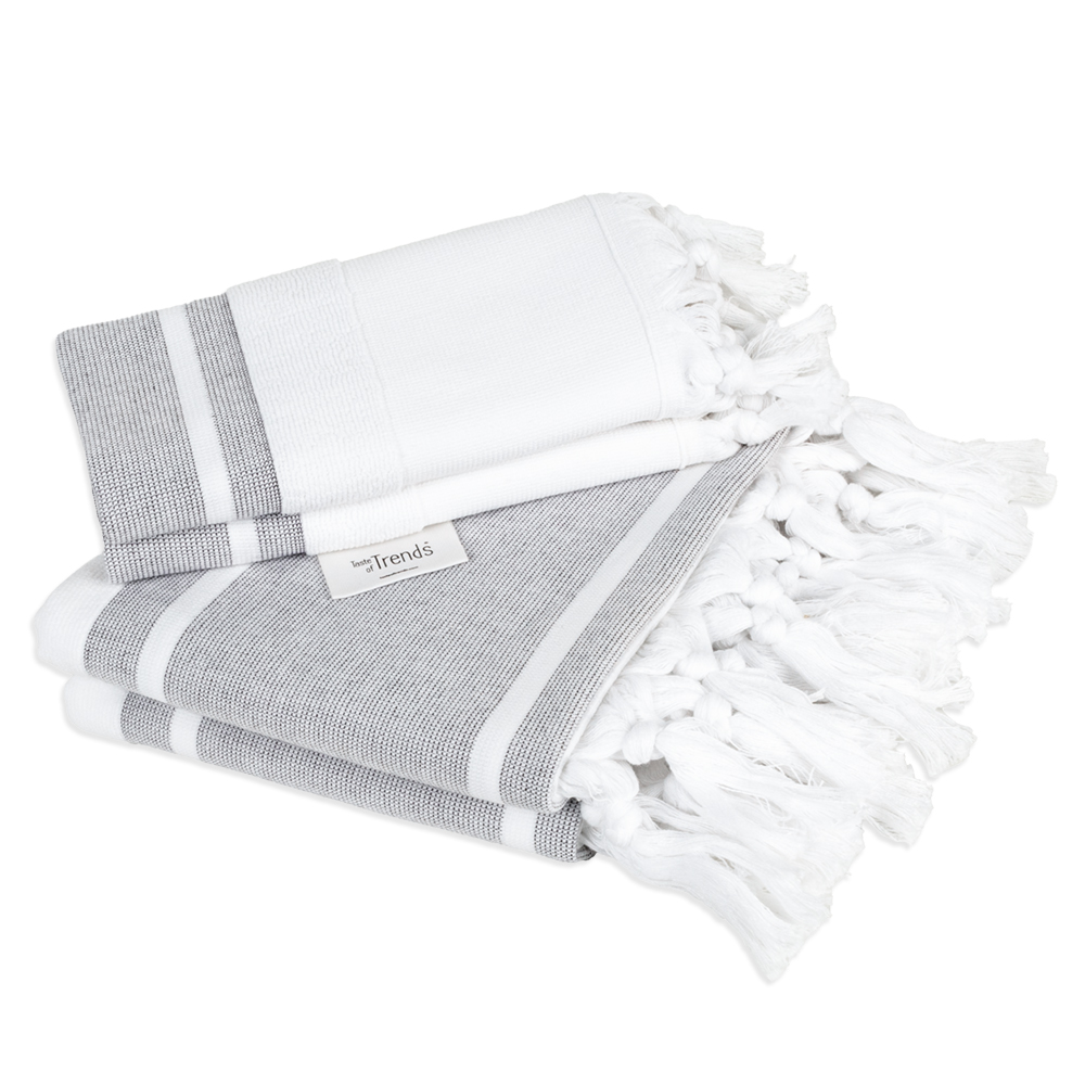 White - Grey Stripes