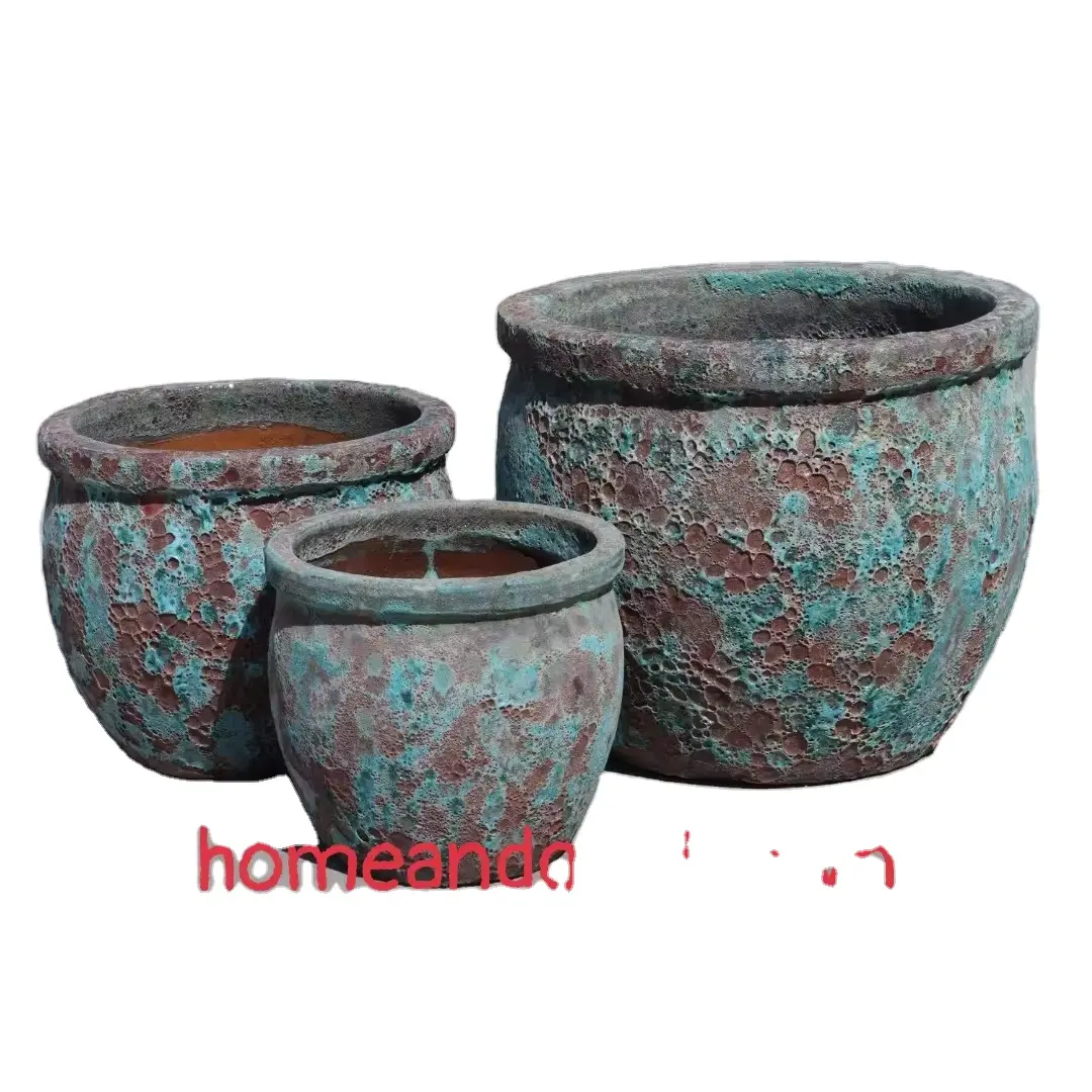 (Ceramica zaffiro) buona qualità della piantatrice in ceramica del Vietnam come vasi di ceramica smaltati, atlanti, Sanblasted, Terracotta, argilla nera