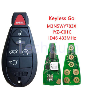 5+1 Button Smart Car <strong>Key</strong> Remote Control <strong>for</strong> <strong>Chrysler</strong> <strong>for</strong> DODGE <strong>for</strong> Jeep FCC IYZ-C01C/M3N5WY783X ID46&amp;7953 Chip Keyless 433mhz - Product Image 1