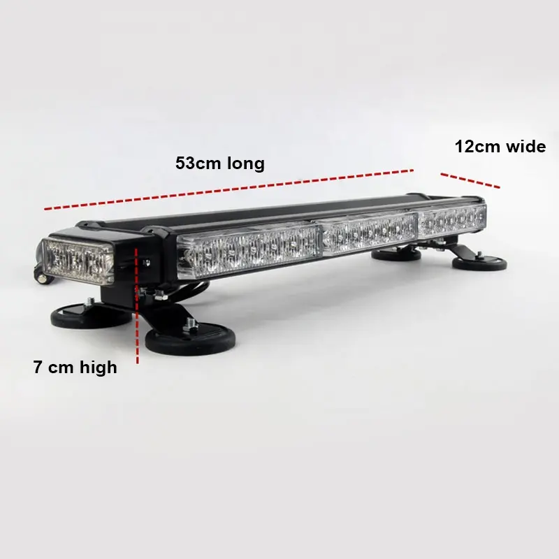 14inch 80W LED Strobe Flashing Light Bar Double Side High Intensity Emergency Warning Lighting Beacon with Magnetic