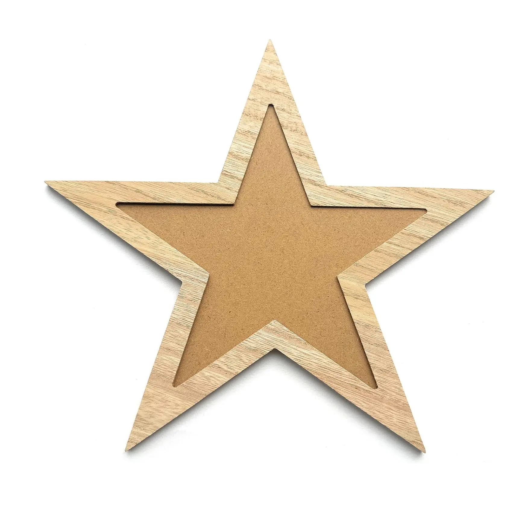 10X10 Estrela Em Forma De Madeira Photo Frame-Decoração Artesanato Quadro com Estrela Forma Decoração Moldura De Madeira Natural com Temperado