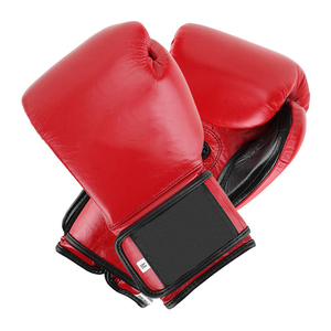 Guantes de boxeo de cuero con logotipo personalizado de buena calidad para competición de boxeo soporte de muñeca de Velcro soporte de muñeca de gancho y bucle - Product Image 2