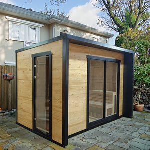 Helius 2025 Luxe Ontwerp Natte Stoom Saunakamer Fabrieksprijs Grootschalige Outdoor Traditionele Hemlock Massief Hout Nieuwe Aankomst - Product Image 3