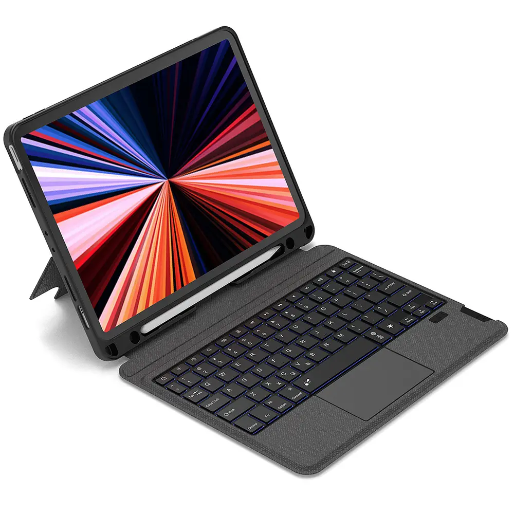 Capa de couro do teclado Trackpad com slot para lápis touchpad teclado capa para ipad air 4 2020 10,9 polegadas 10,2 10,5 Pro 11 polegadas