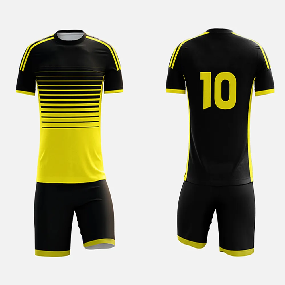 Camiseta de equipo de algodón y poliéster diseño personalizado camiseta de fútbol sublimación transpirable personalizada al por mayor, uniforme de fútbol