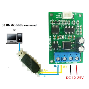 Módulo N4IOA01 Modbus RTU RS485 a 4-20MA 0-20MA Generador de señal de corriente 12V DC DAC Board