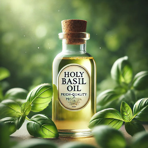 Özel etiket kutsal fesleğen uçucu yağ için difüzör masaj kozmetik sabun yapma mum yapma parfümeri - Product Image 1