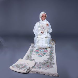 妇女祈祷服套装伊斯兰穆斯林妇女礼服阿巴亚妇女长袍祈祷服开斋月穆斯林女孩祈祷 - Product Image 6