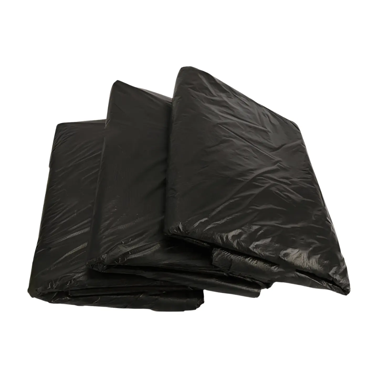 Bolsas de basura HDPE negras de servicio pesado extra grandes, revestimientos de plástico para cubos de basura, bolsas de basura profesionales, bolsas de basura para el hogar y la cocina