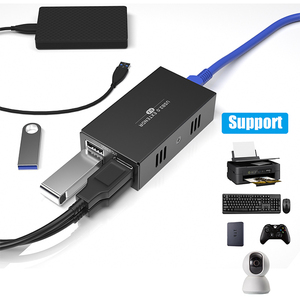 HT233U Usb2.0 Ethernet Rj45 Usb 1 4 Out 50M Usb Extender ağ kablosu benimser standart Ethernet IEEE-568B bağlantı - Product Image 5