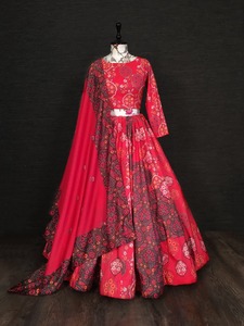 Wedding Special Lehngha <strong>Choli</strong> Silk Fabric Lehngha <strong>Choli</strong> for Women with Heavy Work Full Flair Lehngha <strong>Choli</strong> - Product Image 4