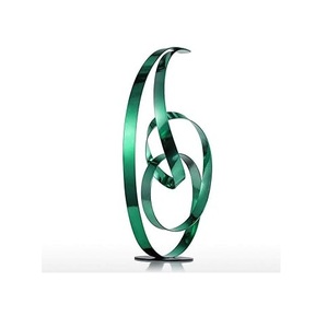The Showpiece Is Crafted with <strong>a</strong> <strong>Combination</strong> of Aluminium Wood and Marble Creative Modern Art Abstract Sculpture Figurines - Product Image 4