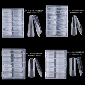 เคล็ดลับเล็บโลงยาวพิเศษแบบคู่ออกแบบได้120ชิ้น/กล่องใช้ซ้ำได้รูปทรงนางระบำสำหรับร้านเสริมสวยแบบส่วนตัว - Product Image 3