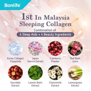 Bondlife sleepin 'beauty sleepin ผสมคอลลาเจนการนอนหลับกับเปปไทด์สมุนไพรผ่อนคลาย (x20sachets 10กรัม) ผงแครนเบอร์รี่สารสกัดจากซากุระ - Product Image 4