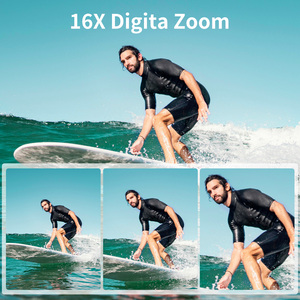 กล้องกันน้ำ4K 56MP HD หน้าจอ2.7 ''10FT/3M ใต้น้ำกล้องดิจิทัลซูม16X สำหรับดำน้ำตื้น (สีแดง) - Product Image 4