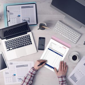 Đặt Hàng Sách 6 Gói 2 Phần Carbonless Trắng Canary Vàng 50 Bộ Mỗi Cuốn Sách Bọc Xung Quanh Divider Không Có Giấy Carbon Cho Nhà Hàng - Product Image 5