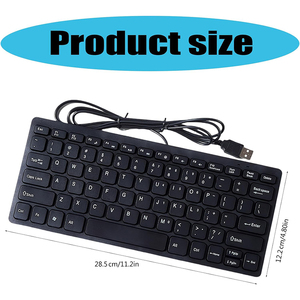 Teclado de ordenador con cable Plug Play USB Keyboard Low Profile Chiclet Keys para PC Laptop