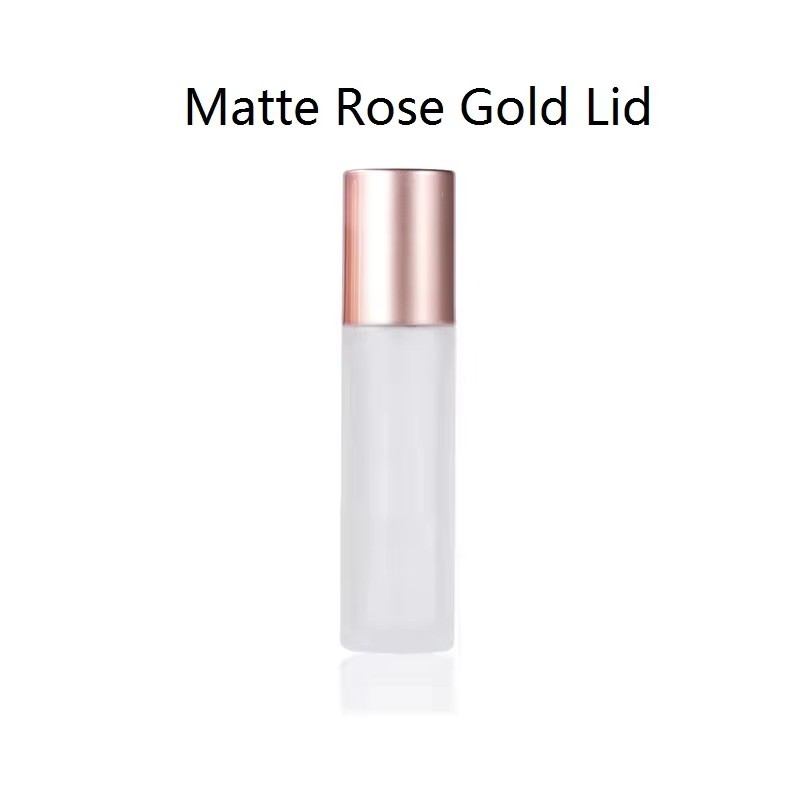 Bouteille givrée + bouchon or rose mat