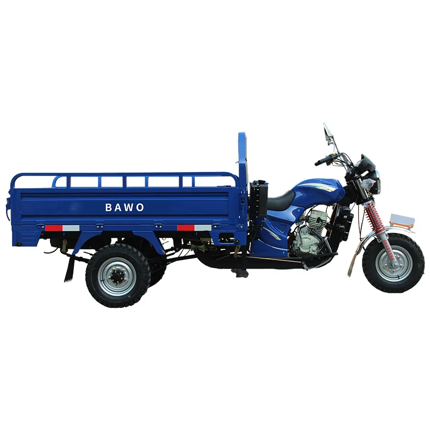 Originele Fabriek Bawo Gemotoriseerde Driewielers 150cc 200cc Volwassen Driewieler Hoge Cilinderinhoud 5-Speed Lading Driewieler