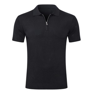 Fashionable T-shirt Polo <strong>2025</strong> New Thin Men's Short Sleeve Zipper Business Elastic Breathable Comfort Plus Size Cotton Polo Shirt