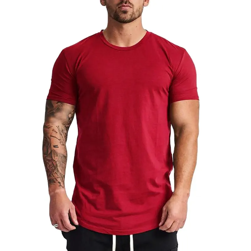 Wholesale t shirts for men stylish blank t shirt men black simples o-neck plain gym fitness t-shirt for men