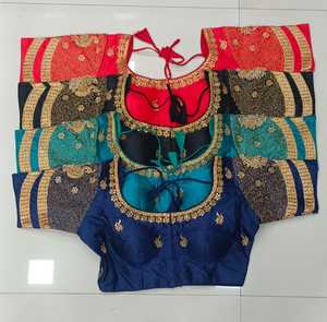 Beautiful Blouse With Zari ,Coding ,Dori Heavy Khatli Work And Stone Work - Product Image 5