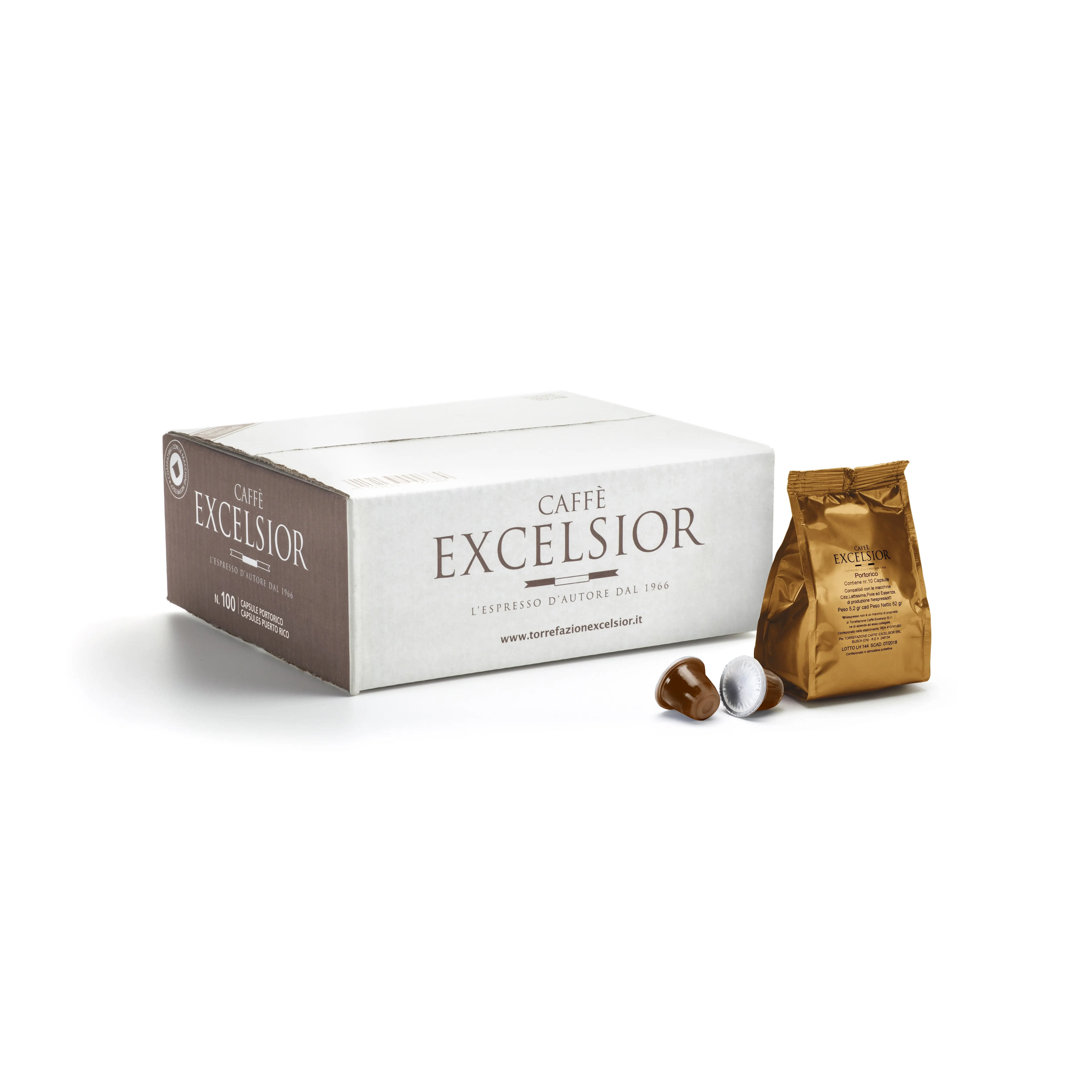 Premium Medium Roast Coffee Made in Italy capsules nespresso compatible 100% Arabica Sweet Taste Portorico